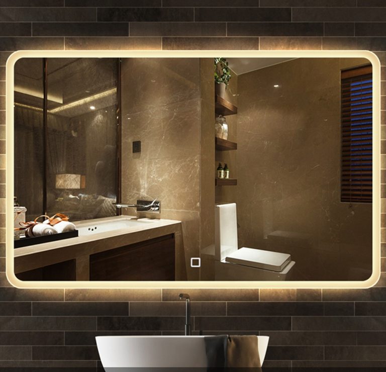 Frameless hotel bathroom mirror with wifi mirror manufacturer