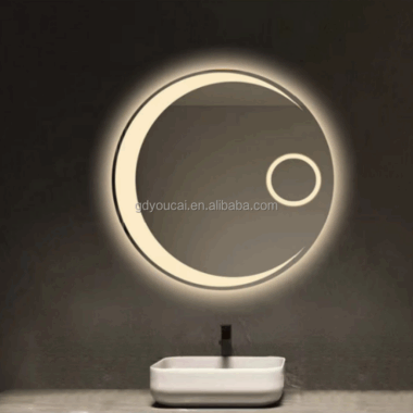 LED bathroom mirror with defrost