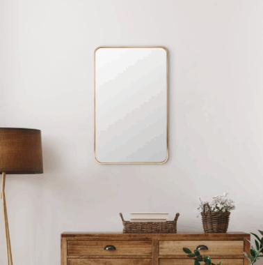 metal frame bathroom wall mirror