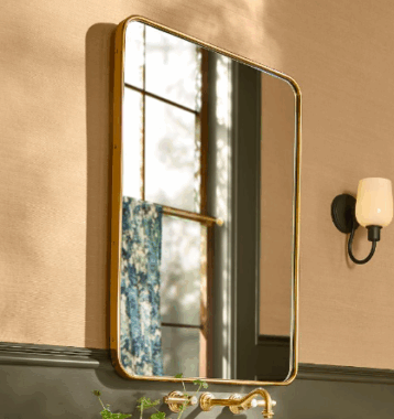 metal frame bathroom wall mirror