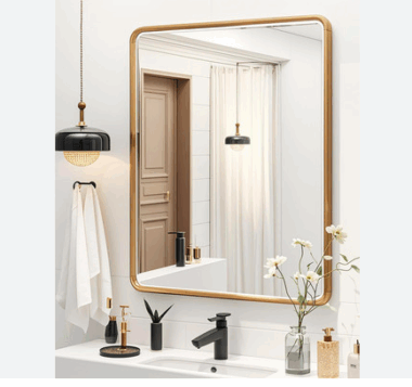 metal frame bathroom wall mirror