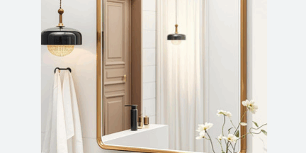 metal frame bathroom wall mirror