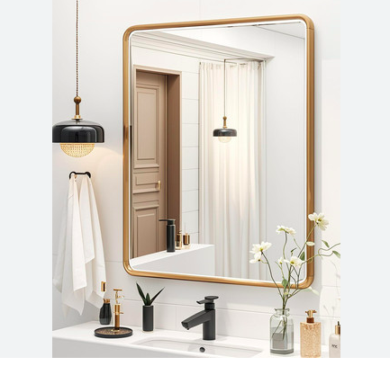 metal frame bathroom wall mirror