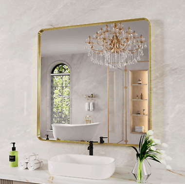 metal frame bathroom wall mirror