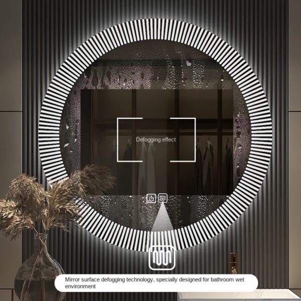 LED bathroom mirror with touch screen