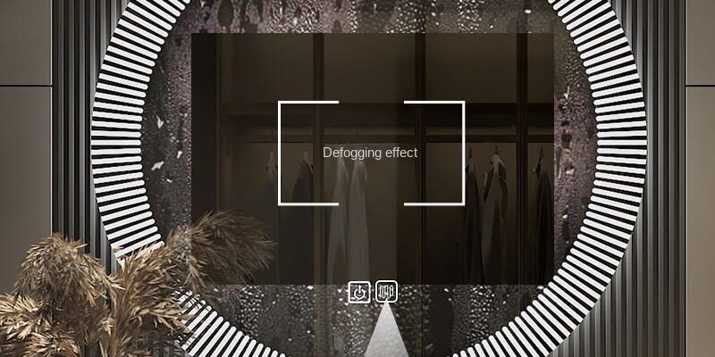 LED bathroom mirror with touch screen