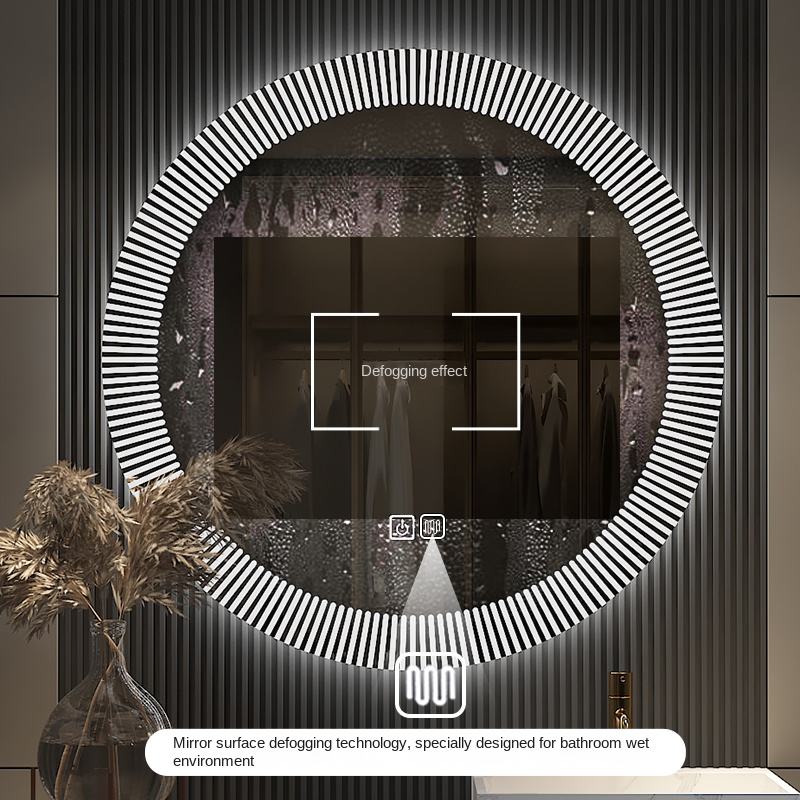 LED bathroom mirror with touch screen