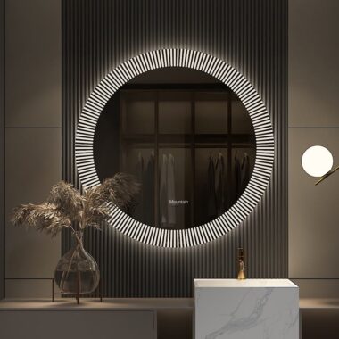 LED bathroom mirror with touch screen