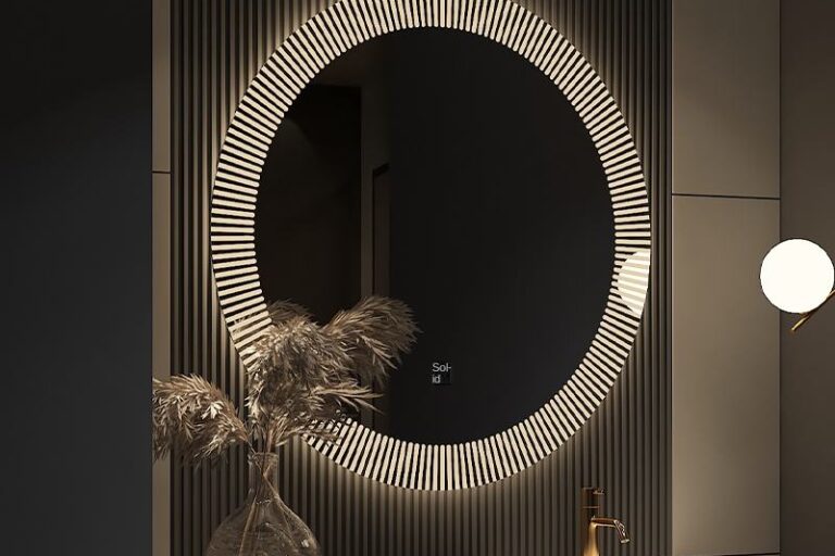 LED bathroom mirror with touch screen