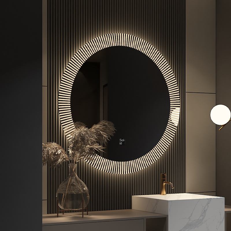 LED bathroom mirror with touch screen