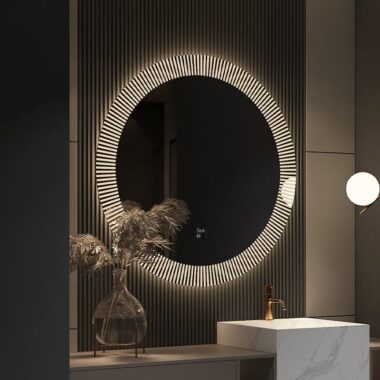 LED bathroom mirror with touch screen