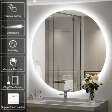 bathroom vanity mirror with lights