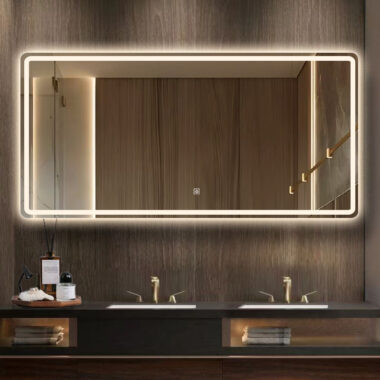 LED anti-fog smart bathroom mirror