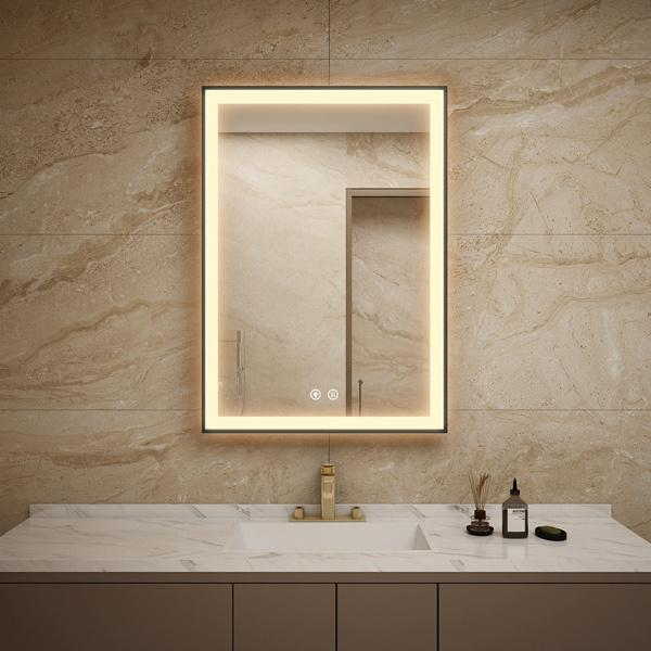 Framed bathroom vanity mirror for hotels