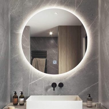 Bathroom decorative round glass mirror