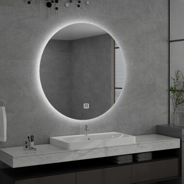 Bathroom decorative round glass mirror