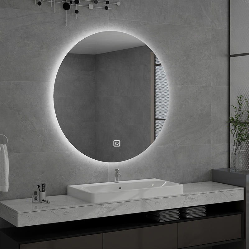 Bathroom decorative round glass mirror