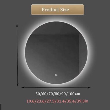 Bathroom decorative round glass mirror