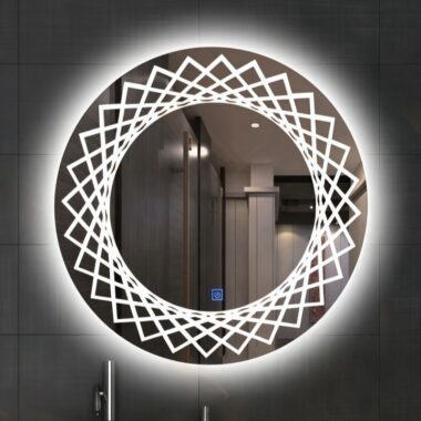 LED defogging smart touch mirror