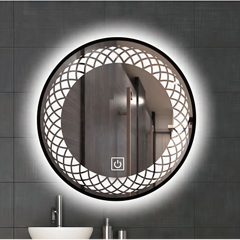 LED defogging smart touch mirror