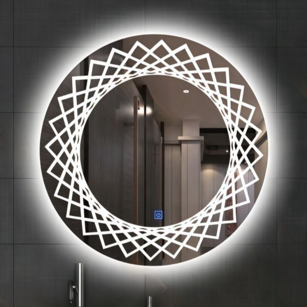 LED defogging smart touch mirror