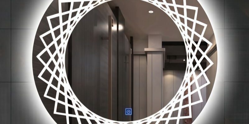 LED defogging smart touch mirror