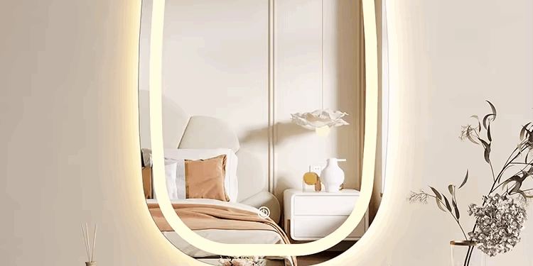 LED vanity mirror with intelligent touch