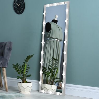 full length vanity mirror with LED bulbs