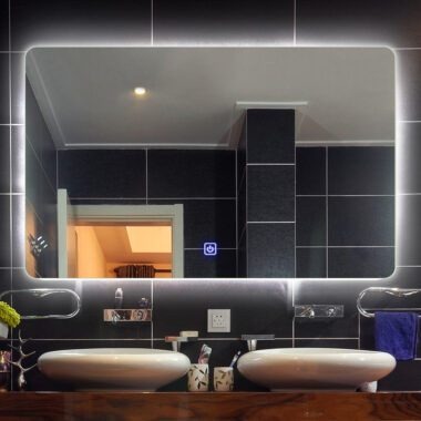 Smart waterproof LED bathroom mirror
