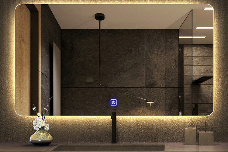 Smart waterproof LED bathroom mirror