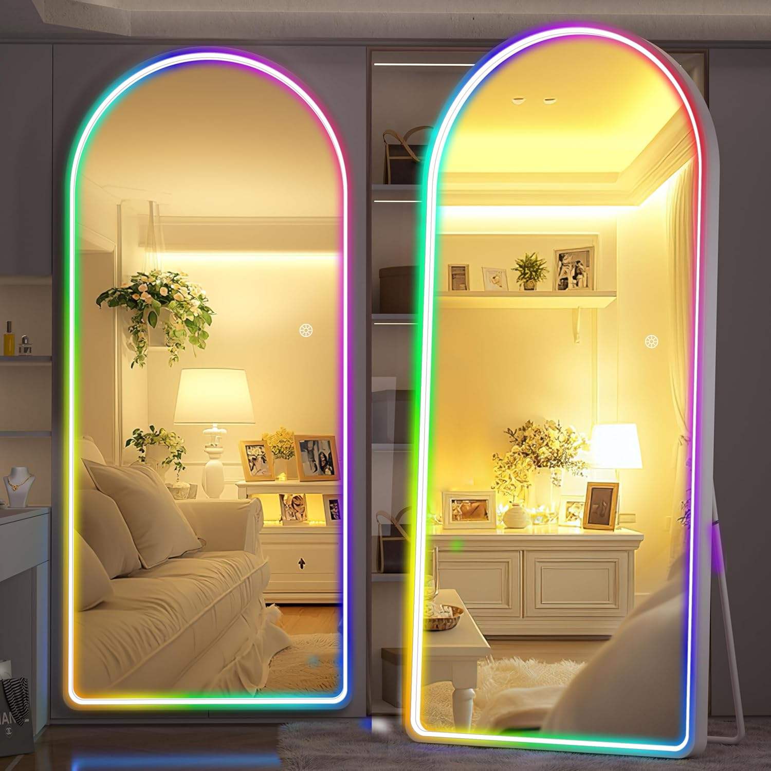 LED full length mirror for bedroom