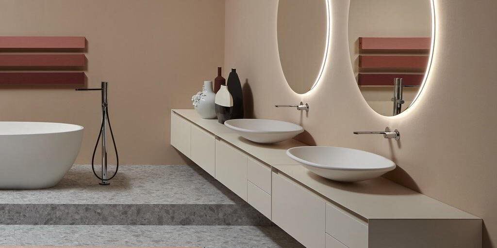 LED bathroom mirror with touch switch