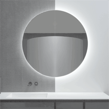 LED bathroom mirror with touch switch