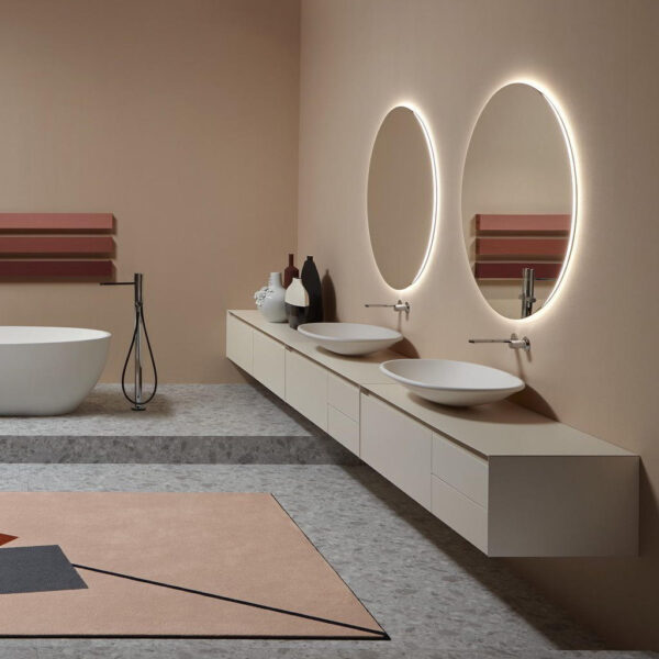 LED bathroom mirror with touch switch