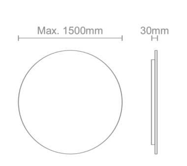 LED bathroom mirror with touch switch