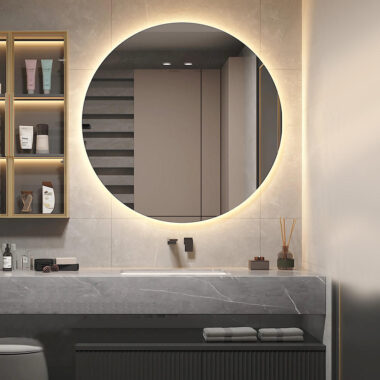 LED bathroom mirror with touch switch