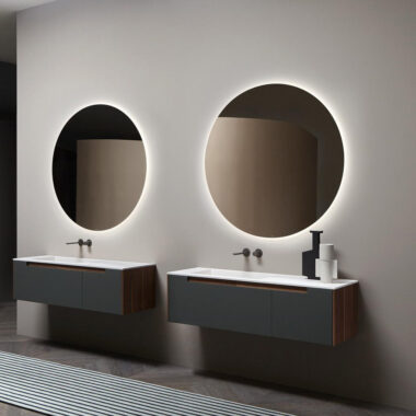 LED bathroom mirror with touch switch