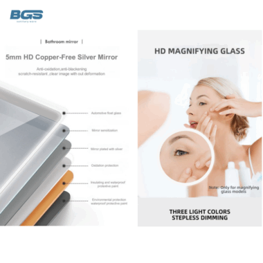 Smart LED bathroom vanity mirror