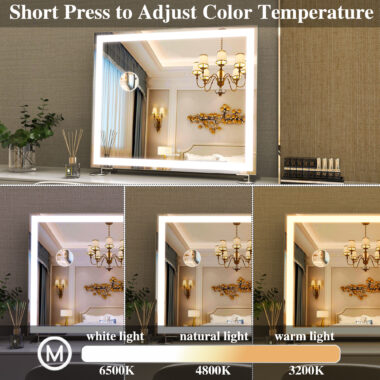 LED vanity mirror with bulb lights