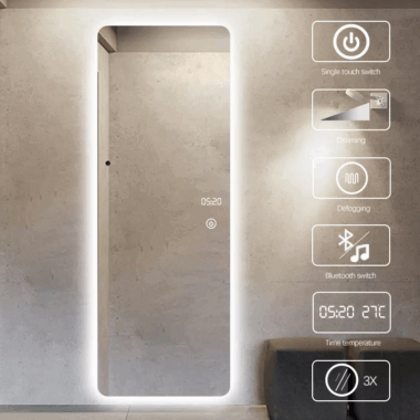bathroom LED full length decorative mirror