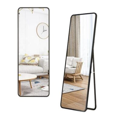 mirror with silver black gold frame