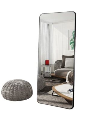 mirror with silver black gold frame