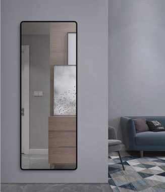 mirror with silver black gold frame