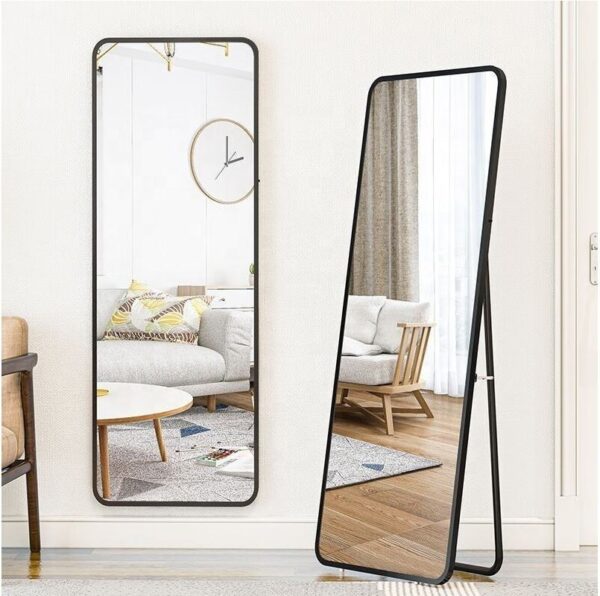 mirror with silver black gold frame