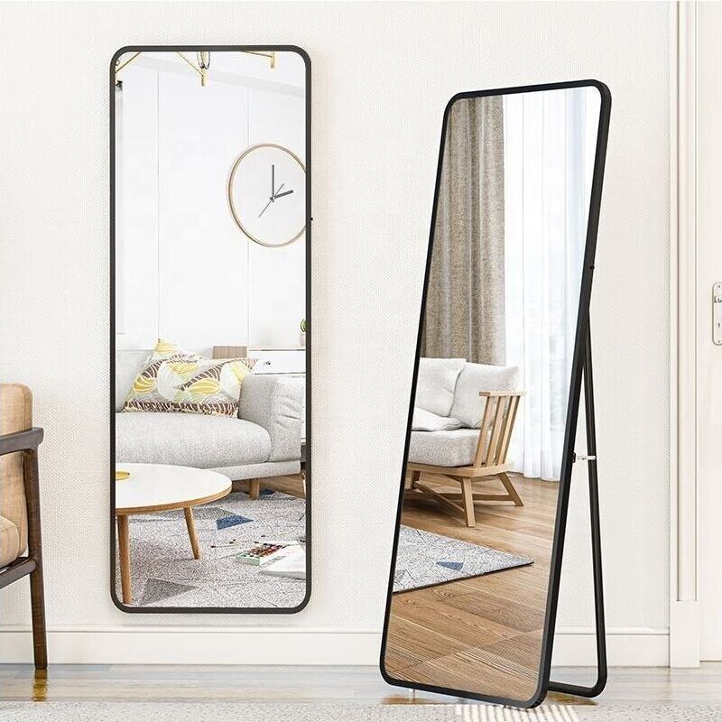mirror with silver black gold frame