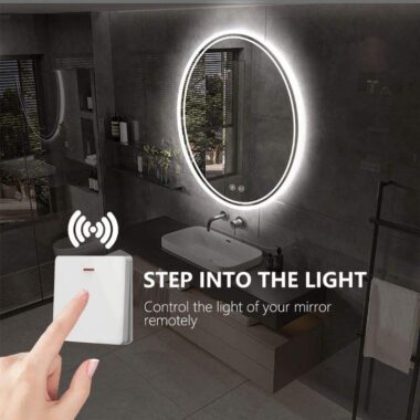 24in round LED bathroom mirror