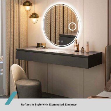 24in round LED bathroom mirror