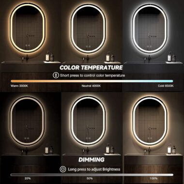 Oval LED Bathroom Mirror