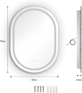 Oval LED Bathroom Mirror