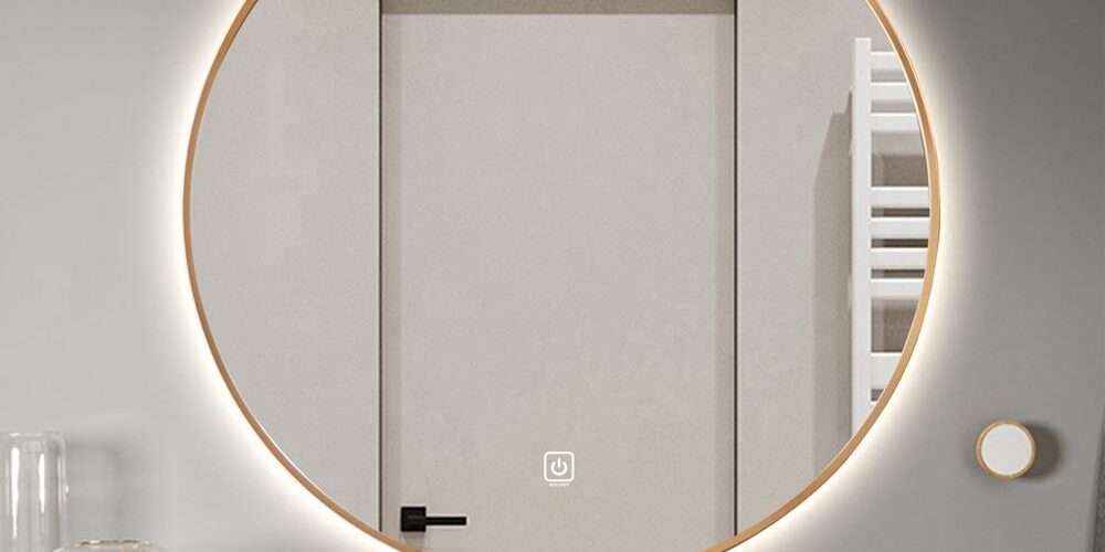 Round LED bathroom vanity mirror